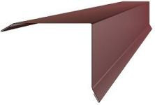 Планка торцевая для металлочерепицы 100х80 мм 2 м коричневая