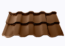 Модульная металлочерепица NORDO Шоколадно-коричневый RAL 8017 Глянец