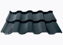 Модульная металлочерепица NORDO Серый Графит RAL 7024 Глянец