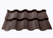 Модульная металлочерепица NORDO Серо-коричневый RAL 8019 Глянец