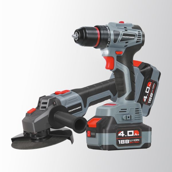 PROFIPOWER  2в1 НАБОР E0220 аккумуляторный бесщеточный Тип-2 УШМ MKDGA-18V и шуруповерт MKBL-18B