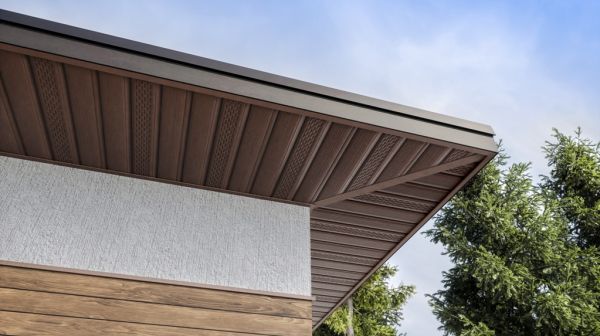 Софит ТН ОПТИМА частично перфорированный, каштан