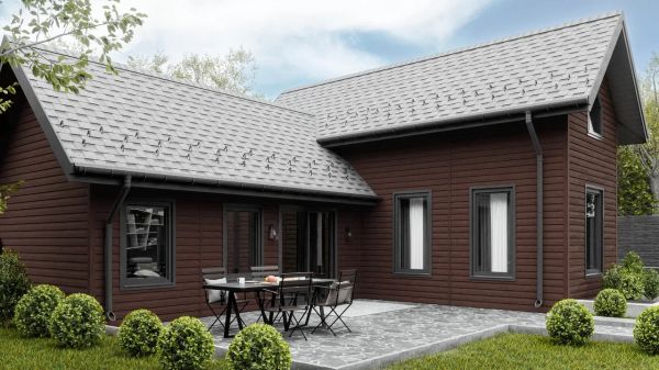 Виниловый сайдинг Фактур ТН Корабельный брус, Орех